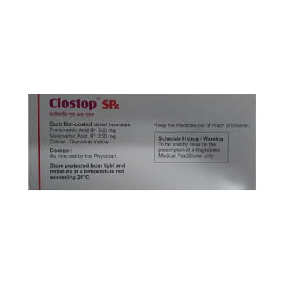 Clostop Srx 500/250 Mg Strip Of 10 Tablets