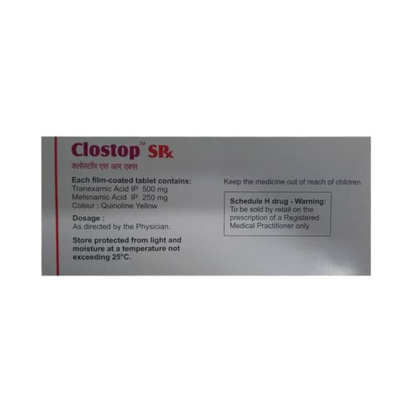 Clostop Srx 500/250 Mg Strip Of 10 Tablets