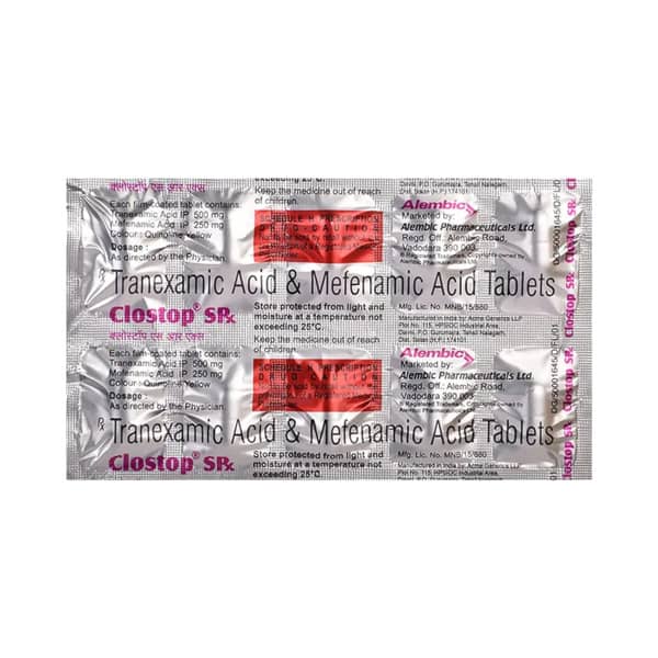 Clostop Srx 500/250 Mg Strip Of 10 Tablets