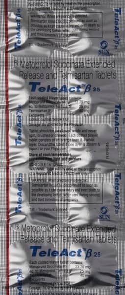 Teleact Beta 40/25 Mg Strip Of 10 Tablets