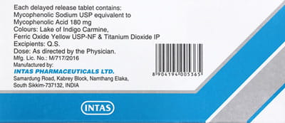 Mycofit S 180 Mg Strip Of 10 Tablets