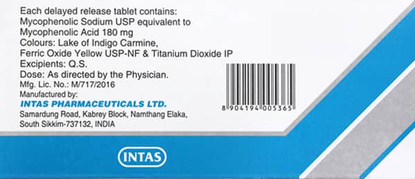 Mycofit S 180 Mg Strip Of 10 Tablets