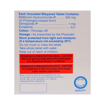 K Glim M 1/500mg Strip Of 10 Tablets