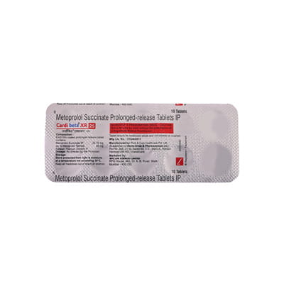 Cardibeta Xr 25mg Strip Of 10 Tablets