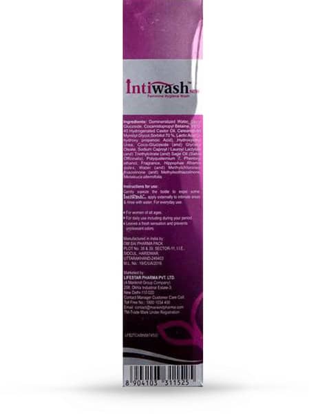 Intiwash New Ph 3.5 Bottle Of 100Ml Hygiene Wash
