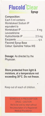 Flucold Clear 4/2.5 Mg Syrup 60 Ml