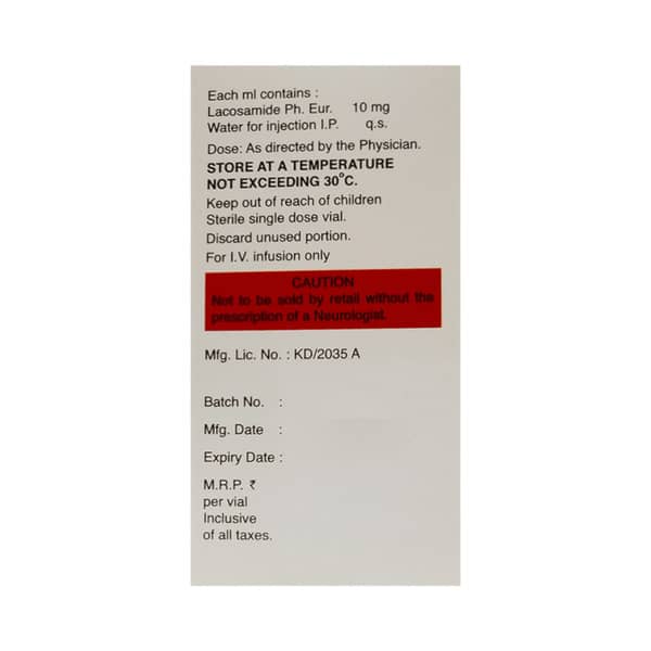 Lacosam 10mg Vial Of 20ml Injection