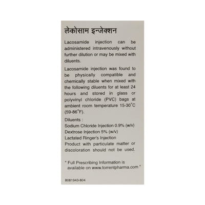 Lacosam 10mg Vial Of 20ml Injection