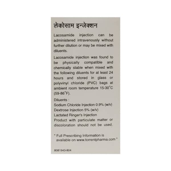 Lacosam 10mg Vial Of 20ml Injection