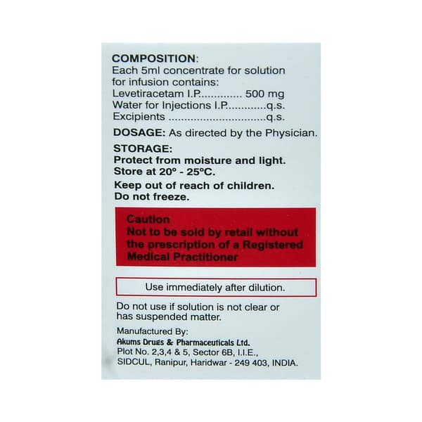 Keppra 500 Mg Injection 5 Ml