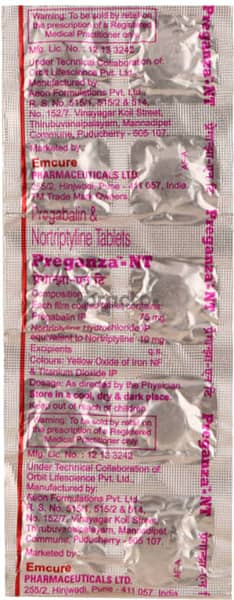 Preganza Nt 75/10 Mg Strip Of 10 Tablets