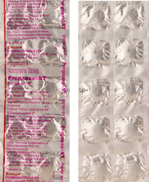 Preganza Nt 75/10 Mg Strip Of 10 Tablets