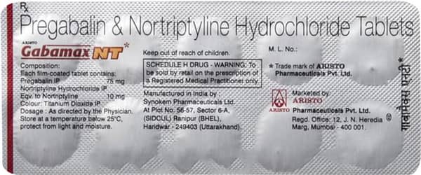 Gabamax Nt 75/10mg Strip Of 10 Tablets