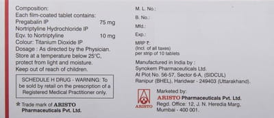 Gabamax Nt 75/10mg Strip Of 10 Tablets