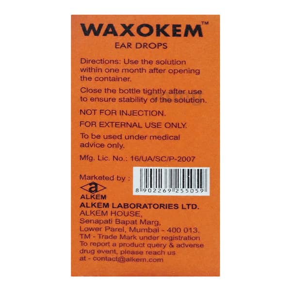 Waxokem Bottle Of 10Ml Ear Drops