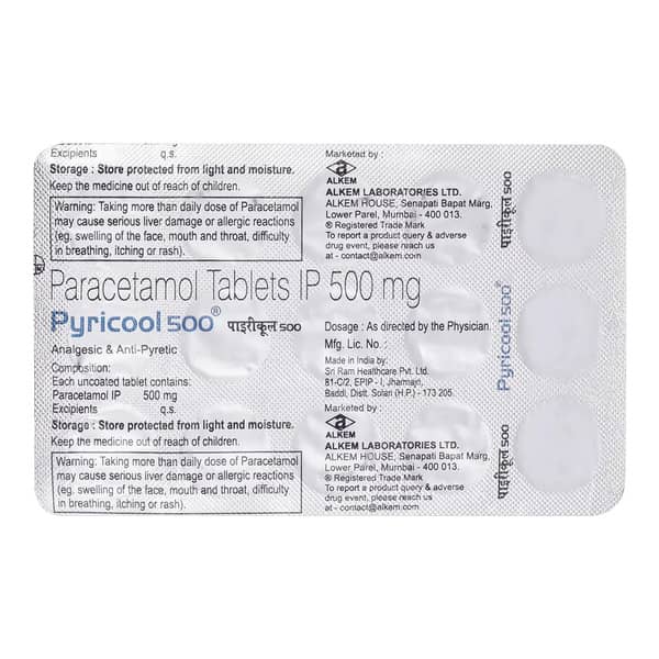 Pyricool 500Mg Strip Of 15 Tablets