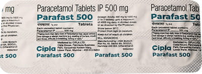 Parafast 500mg Strip Of 10 Tablets
