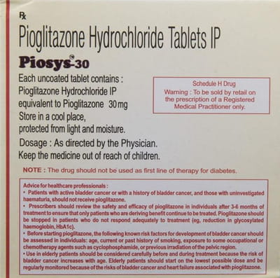 Piosys 30 Mg Strip Of 30 Tablets