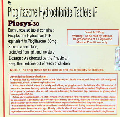 Piosys 30 Mg Strip Of 30 Tablets