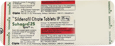 Suhagra 25mg Strip Of 4 Tablets