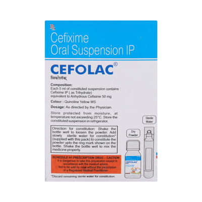 Cefolac 50mg Bottle Of 30ml Suspension