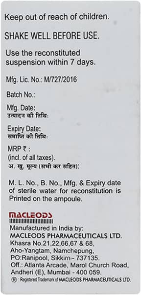 Cefolac Cv 50/31.25 Mg Bottle Of 30ml Suspension