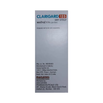 Clarigard 125mg Bottle Of 30ml Dry Syrup