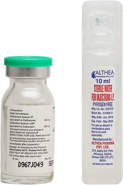 Monocef Sb 500/250mg Dry Vial Of 1 Powder For Injection