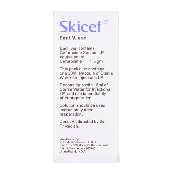 Skicef 1500 Mg Injection 1 Ml