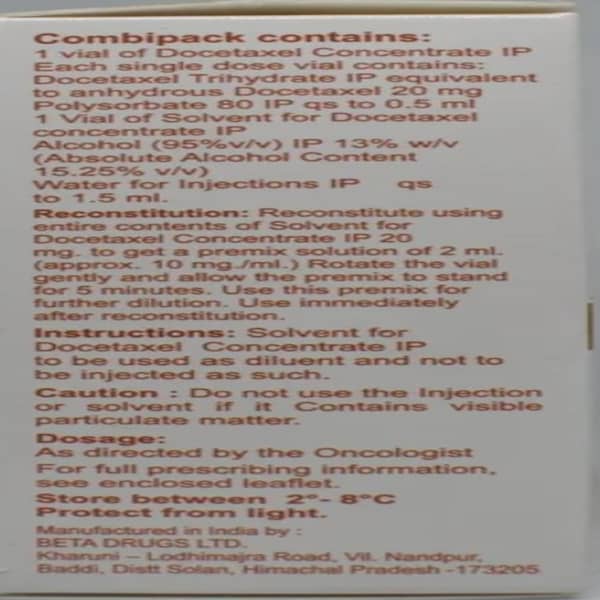 Docetero 20 Mg Injection 0.5 Ml