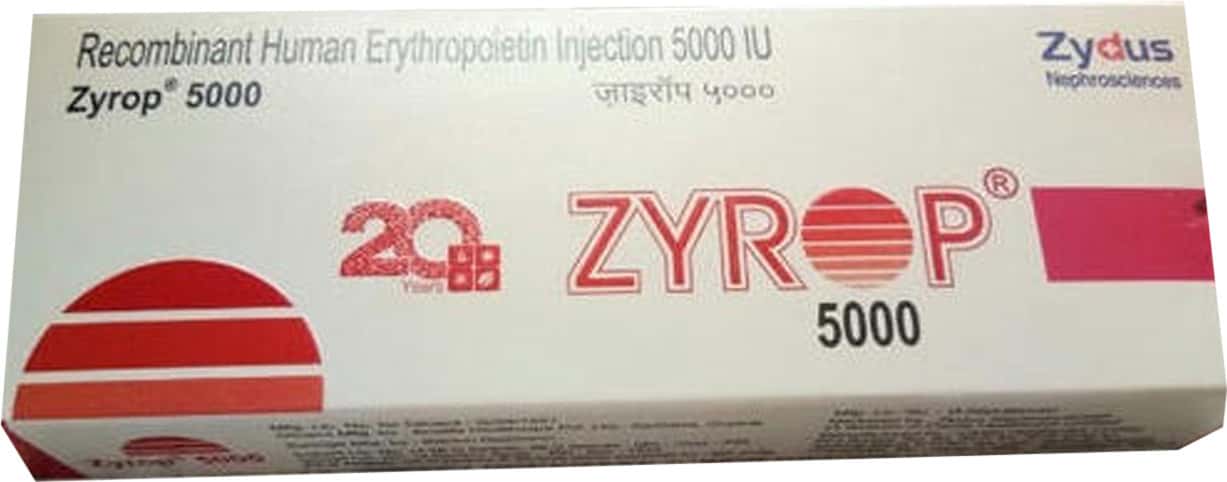 Zyrop 5000 IU Powder For Injection (1): Uses, Side Effects, Price ...