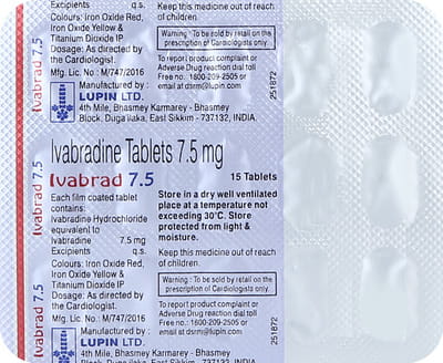 Ivabrad 7.5mg Strip Of 15 Tablets