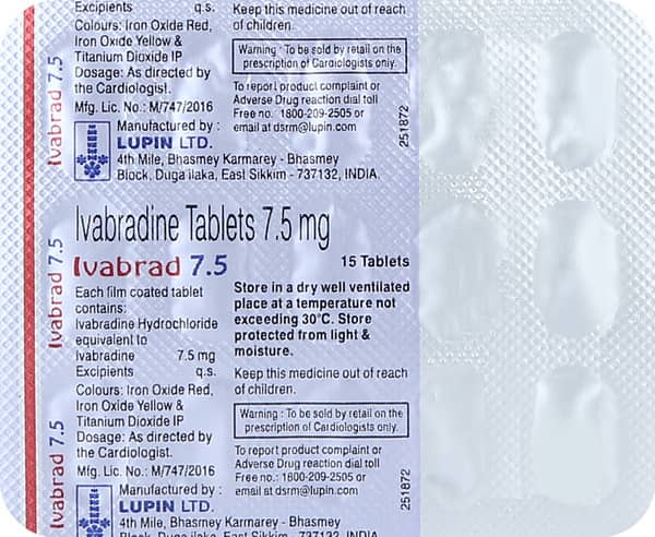 Ivabrad 7.5mg Strip Of 15 Tablets