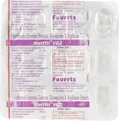 Metffil Vg 2mg Strip Of 15 Tablets