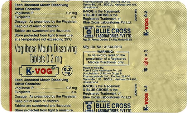 K Vog 0.2mg Strip Of 15 Tablets