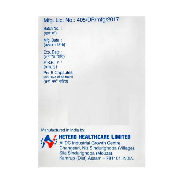 Temotero 100Mg Strip Of 5 Capsules