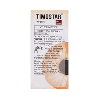 Timostar Bottle Of 5ml Eye Drops