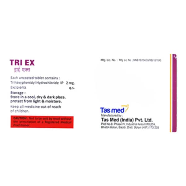 Tri Ex 2Mg Strip Of 10 Tablets