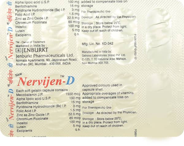 New Nervijen D Strip Of 10 Capsules
