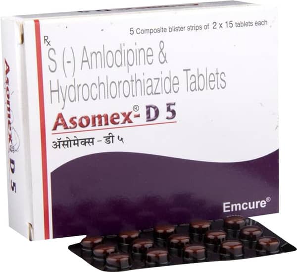 Asomex D 5/12.5mg Strip Of 15 Tablets