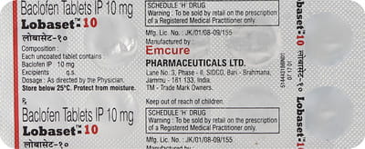 Lobaset 10 Mg Strip Of 10 Tablets