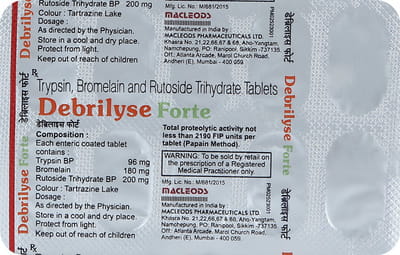 Debrilyse Forte 96/200/180 Mg Strip Of 10 Tablets