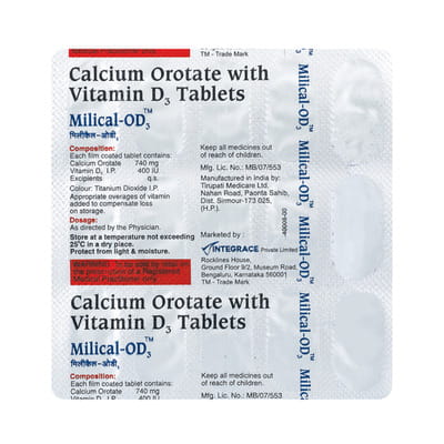 Milical Od3 740/400iu Strip Of 10 Tablets