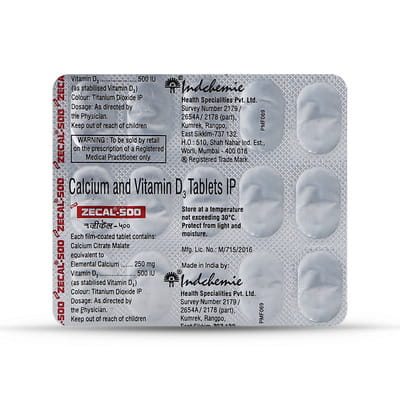 New Zecal 500 Strip Of 15 Tablets