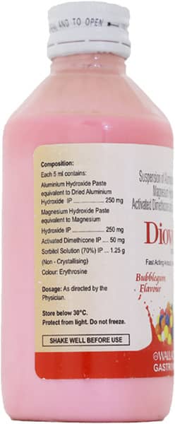 Diovol Bubblegum Flavour Sugar Free Bottle Of 170Ml Solution