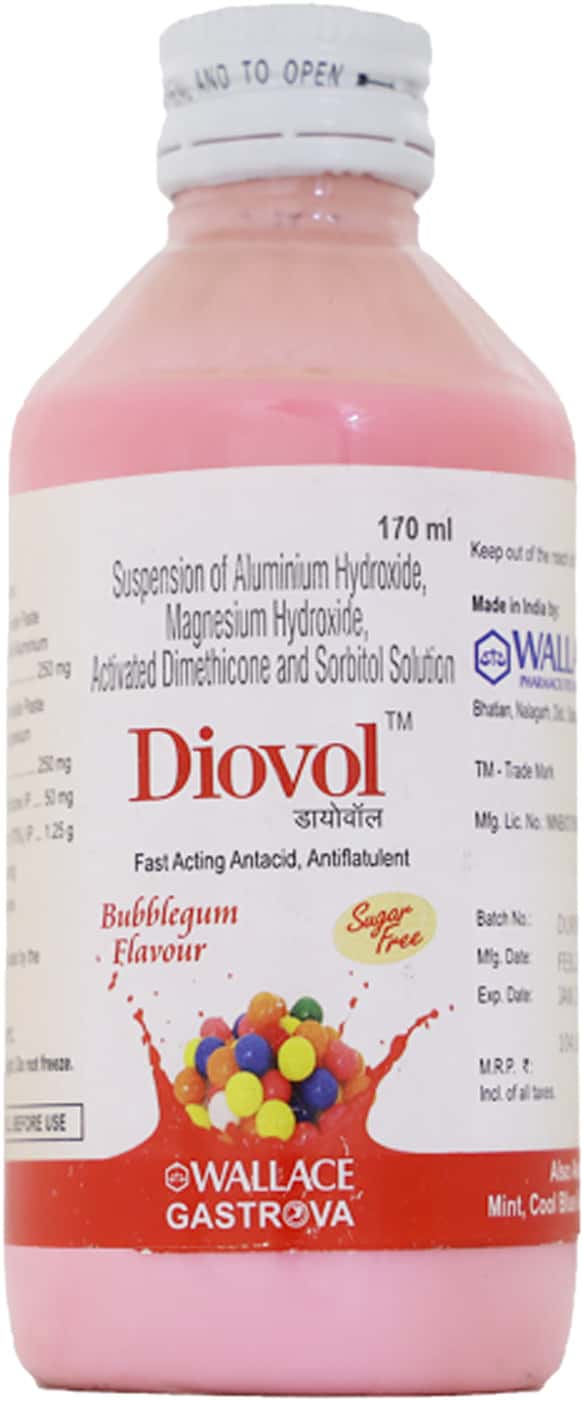 Buy Diovol Bubblegum Flavour Sugar Free Bottle Of 170ml Solution Online ...