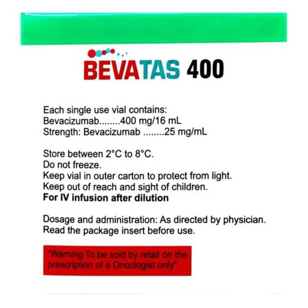 Bevatas 400mg Vial Of 16ml Solution For Infusion