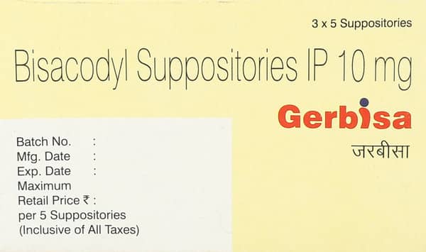 Gerbisa 10mg Strip Of 5 Suppositories