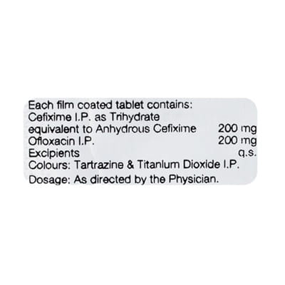 Safexim O 200/200mg Strip Of 10 Tablets