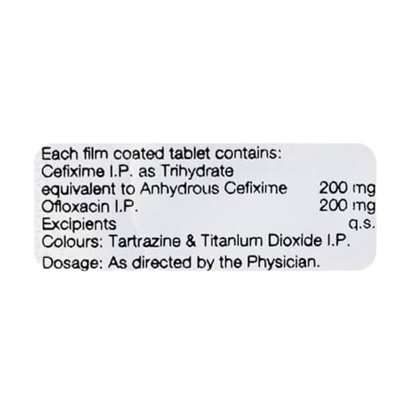 Safexim O 200/200mg Strip Of 10 Tablets